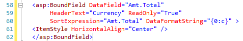 currency datastring